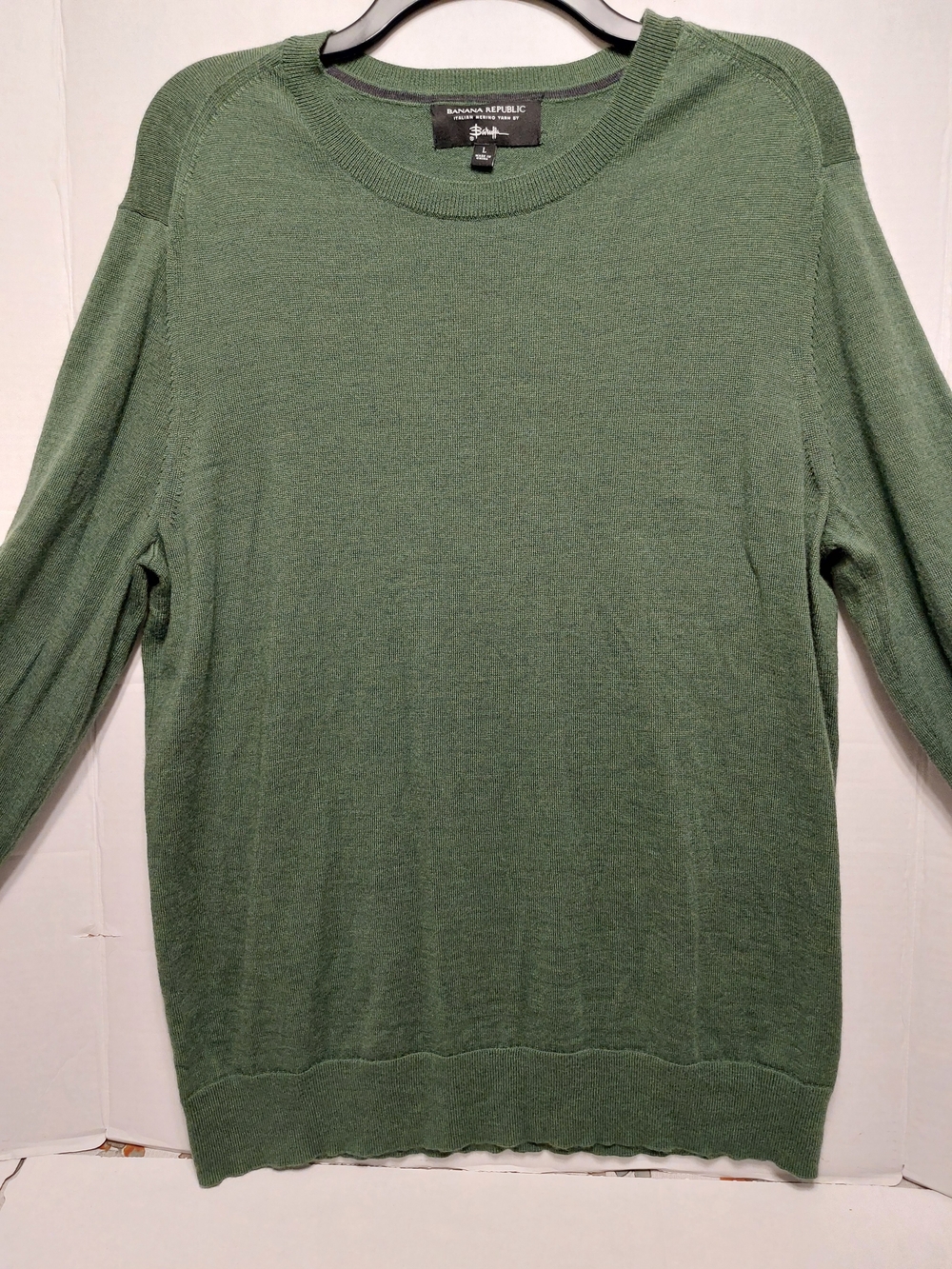 Banana Republic Men's Crewneck Sweater - Green